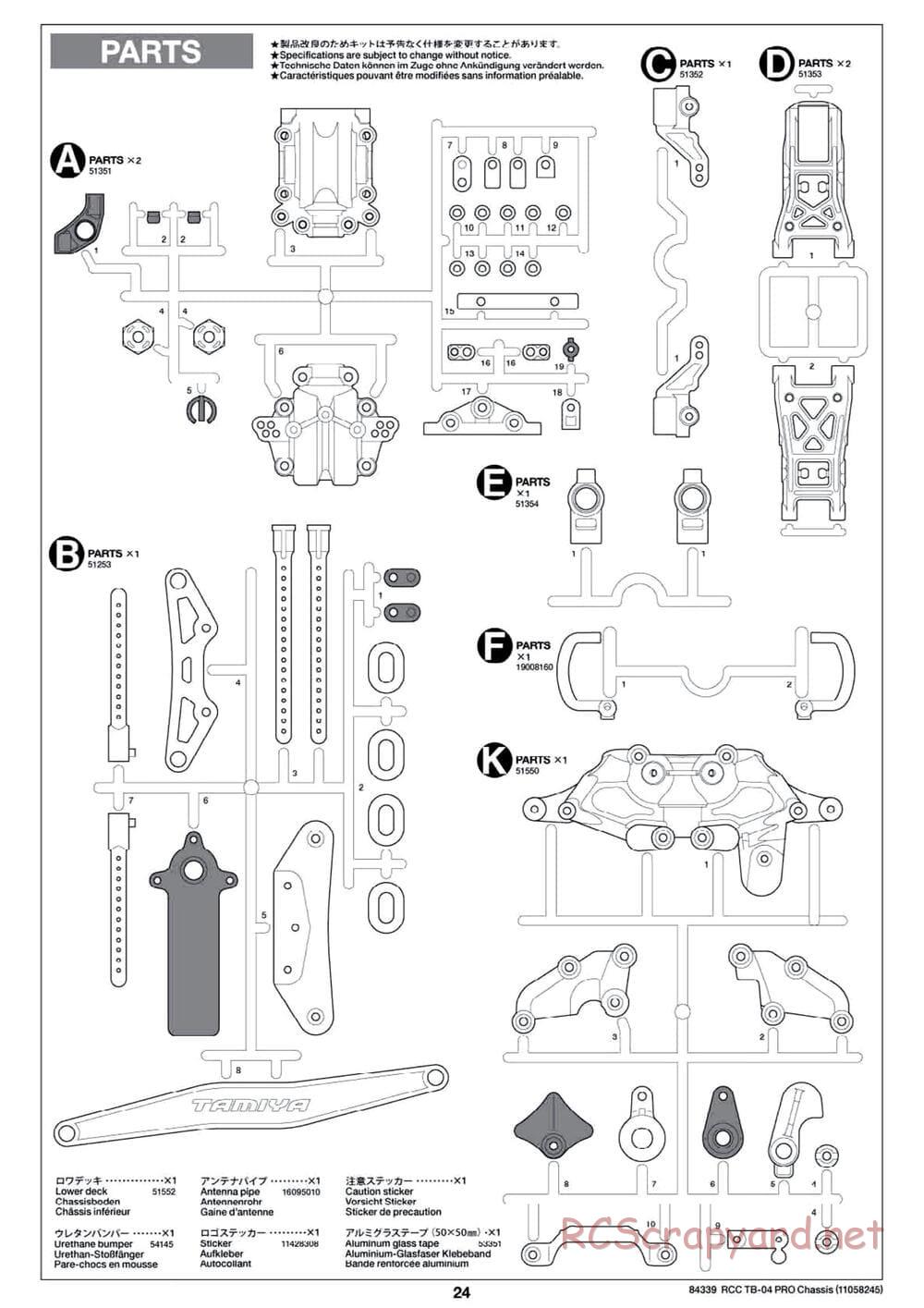 Tamiya - TB-04 Pro Chassis - Manual - Page 24