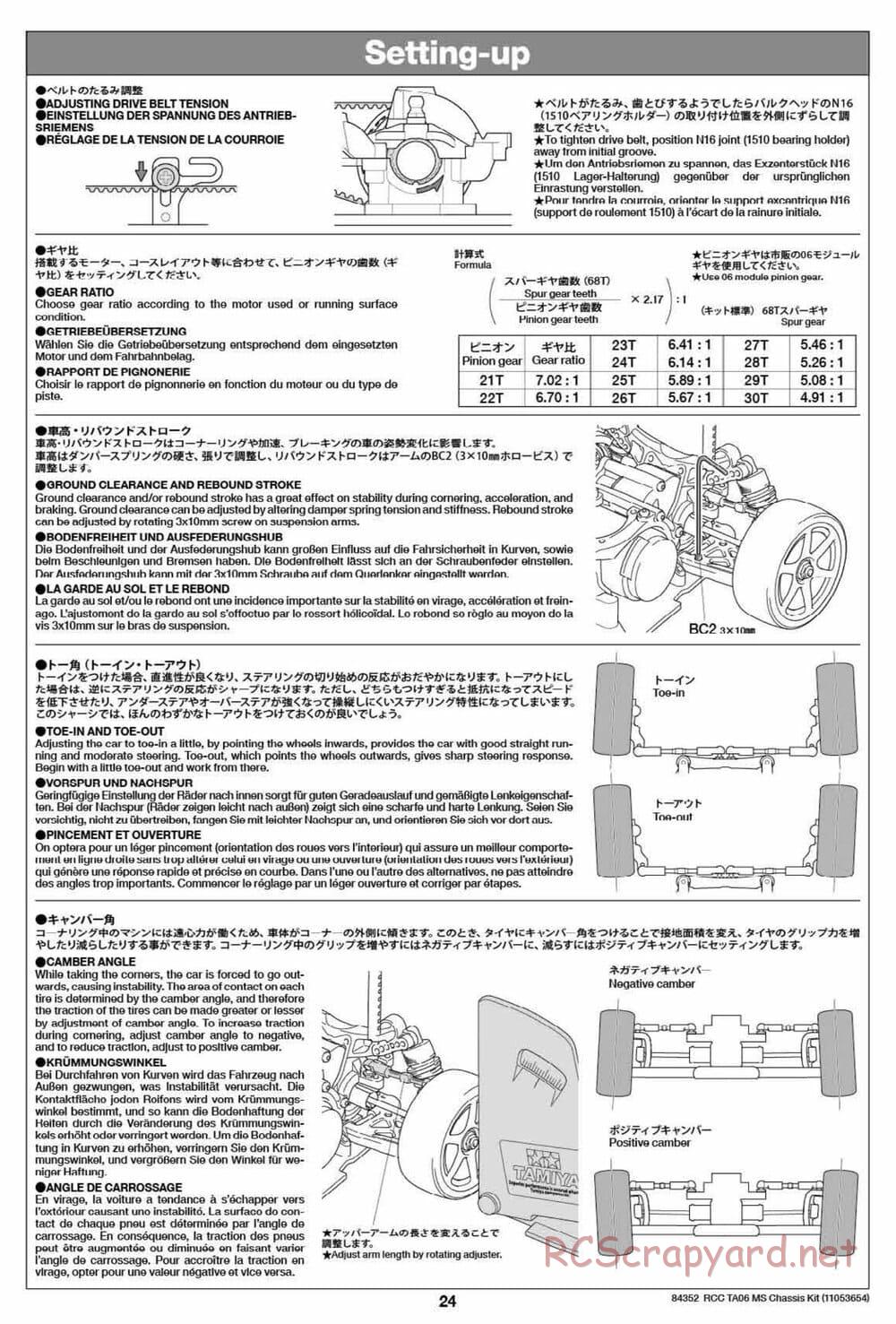 Tamiya - TA06 MS Chassis - Manual - Page 24