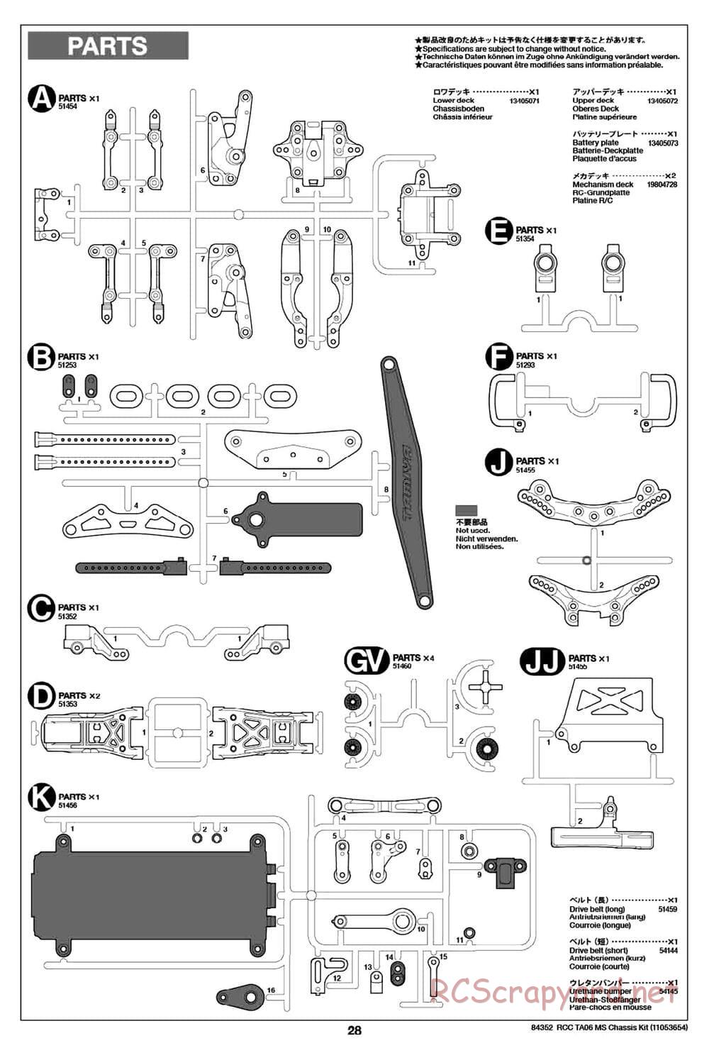 Tamiya - TA06 MS Chassis - Manual - Page 28