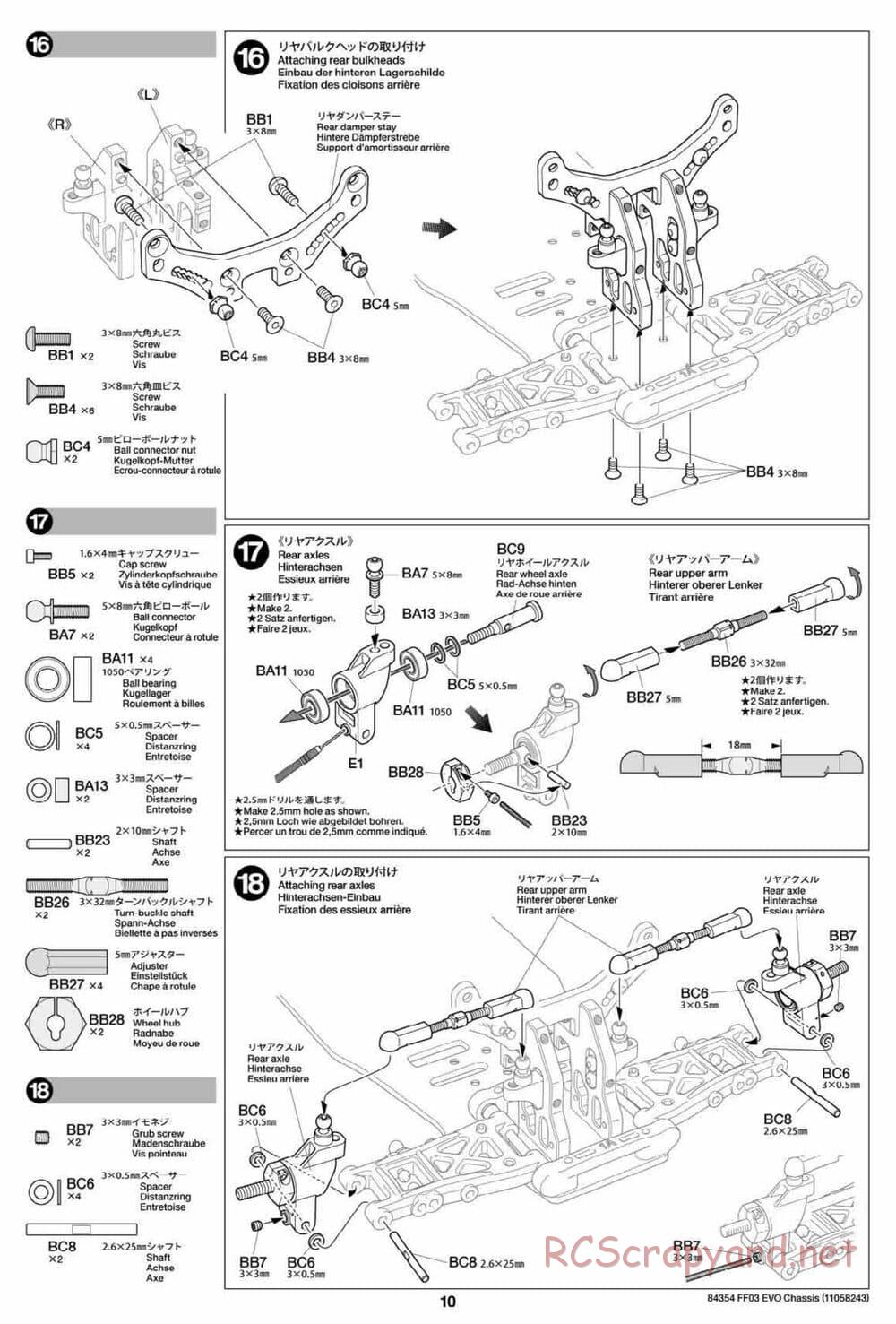 Tamiya - FF-03 Evo Chassis - Manual - Page 10