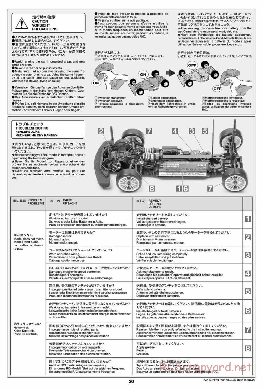Tamiya - FF-03 Evo Chassis - Manual - Page 20