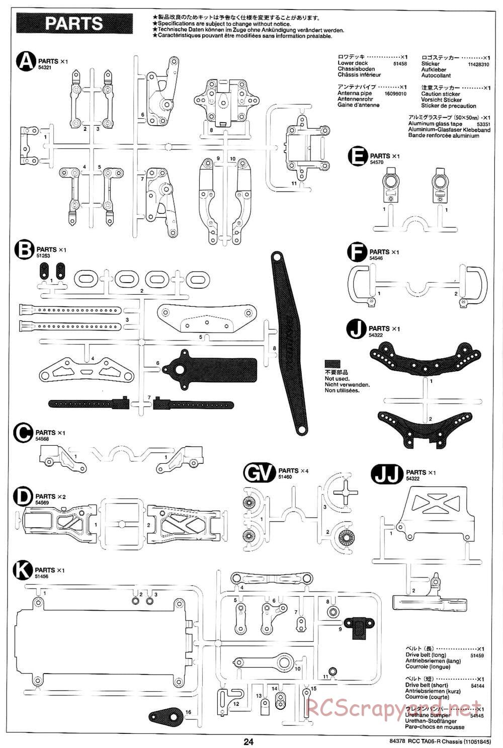 Tamiya - TA06-R Chassis - Manual - Page 24