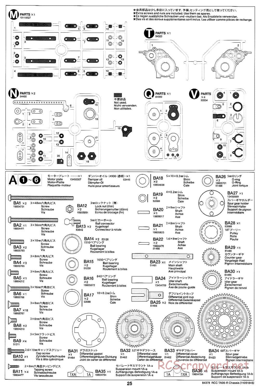 Tamiya - TA06-R Chassis - Manual - Page 25