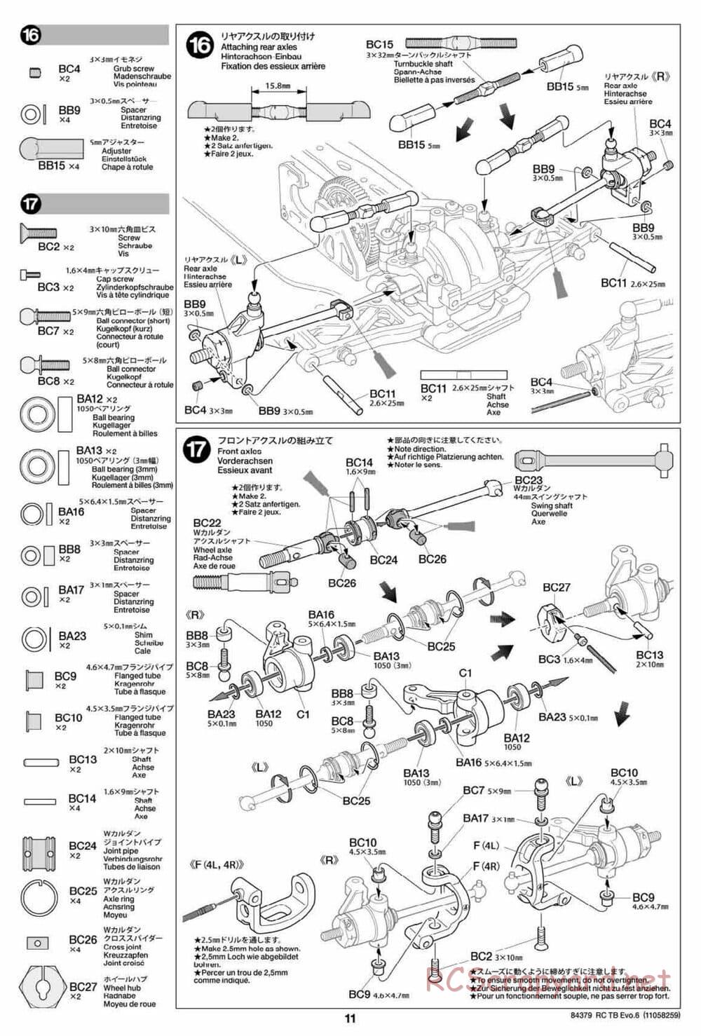 Tamiya - TB Evo.6 Chassis - Manual - Page 11