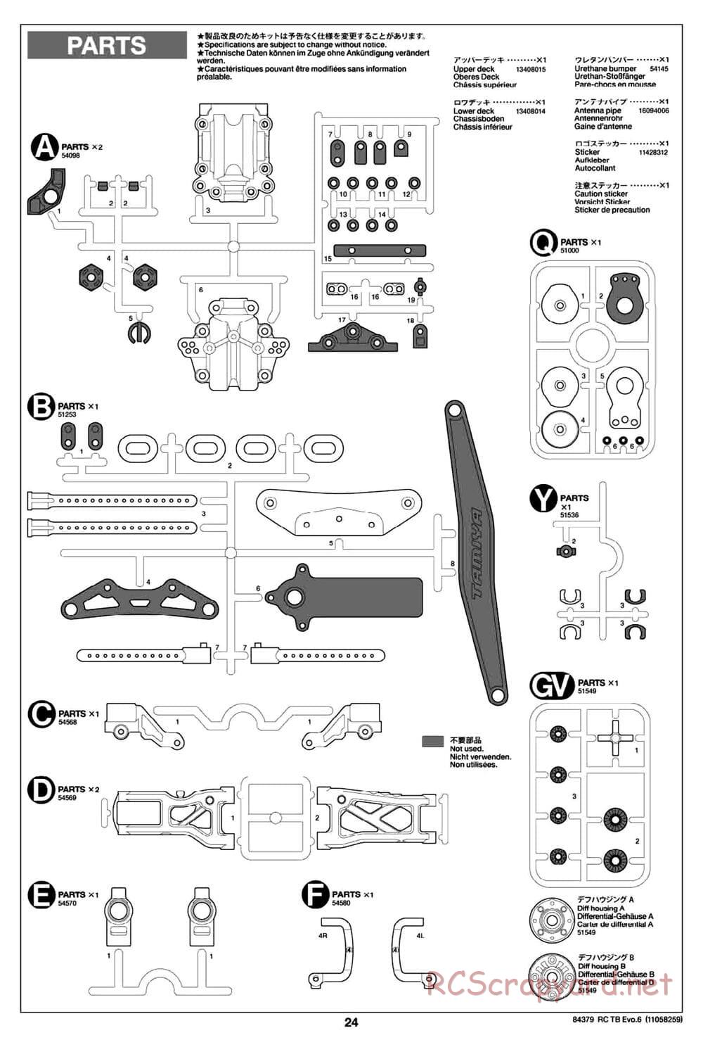 Tamiya - TB Evo.6 Chassis - Manual - Page 24