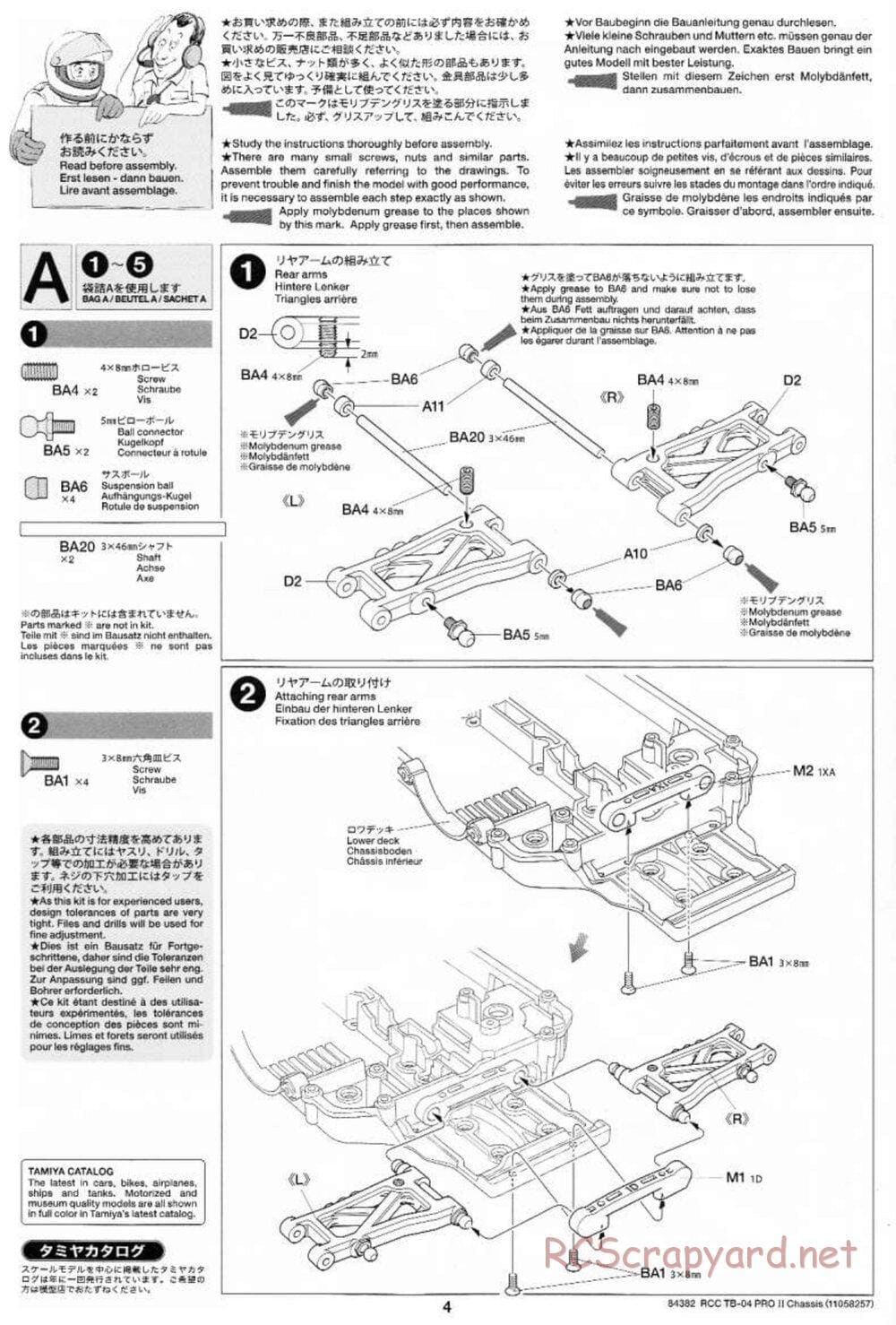 Tamiya - TB-04 Pro II Chassis - Manual - Page 4