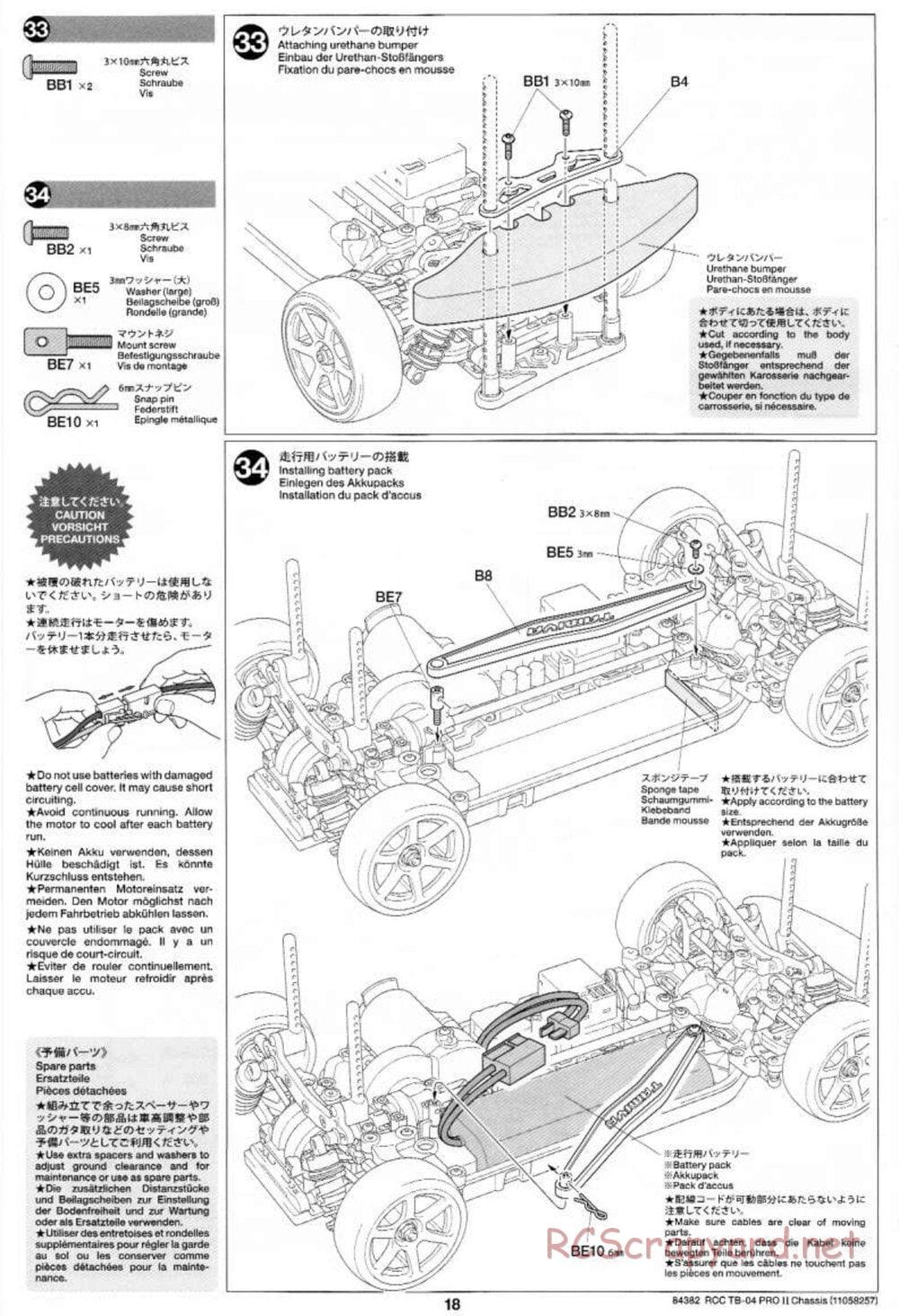 Tamiya - TB-04 Pro II Chassis - Manual - Page 18