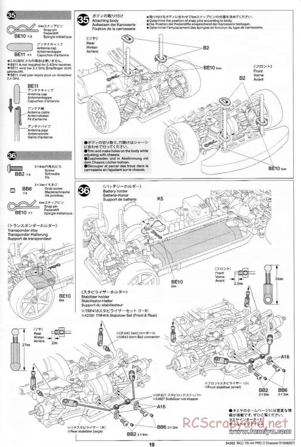 Tamiya - TB-04 Pro II Chassis - Manual - Page 19
