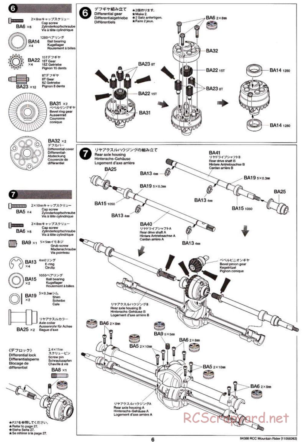 Tamiya - Toyota 4x4 Pick-Up Mountain Rider Chassis - Manual - Page 6