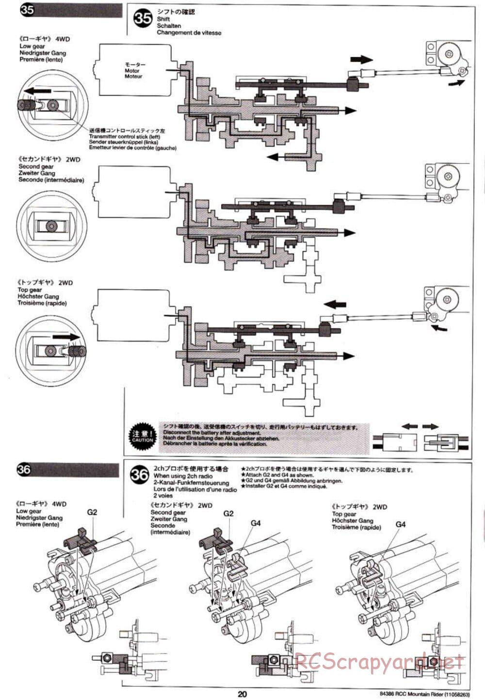 Tamiya - Toyota 4x4 Pick-Up Mountain Rider Chassis - Manual - Page 20