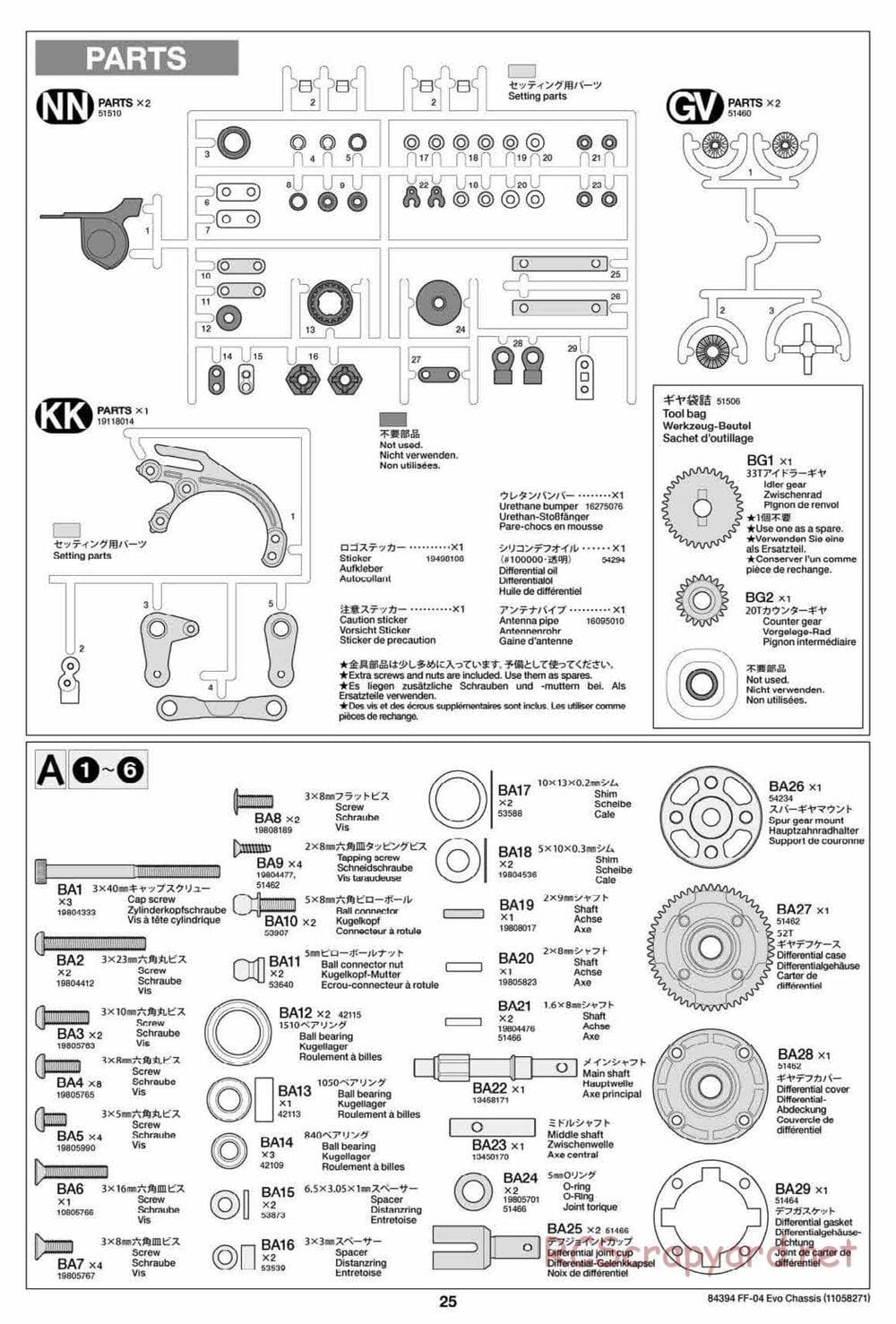 Tamiya - FF-04 Evo Chassis - Manual - Page 25