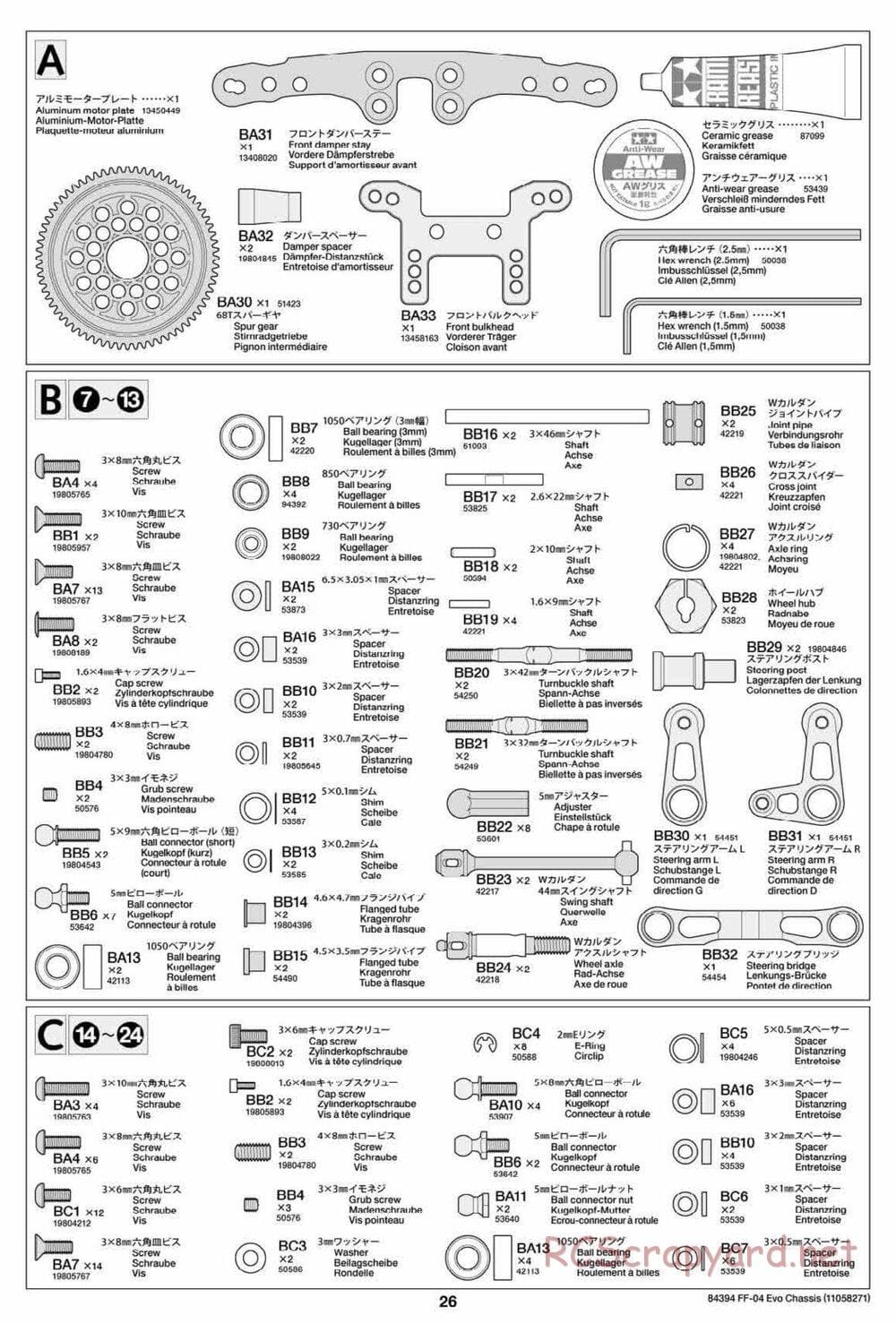 Tamiya - FF-04 Evo Chassis - Manual - Page 26