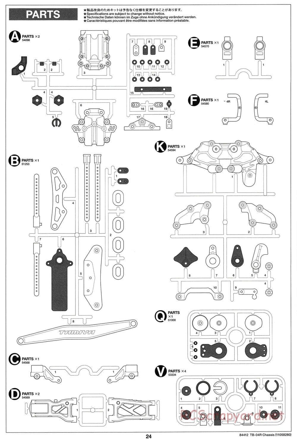 Tamiya - TB-04R Chassis Chassis - Manual - Page 24