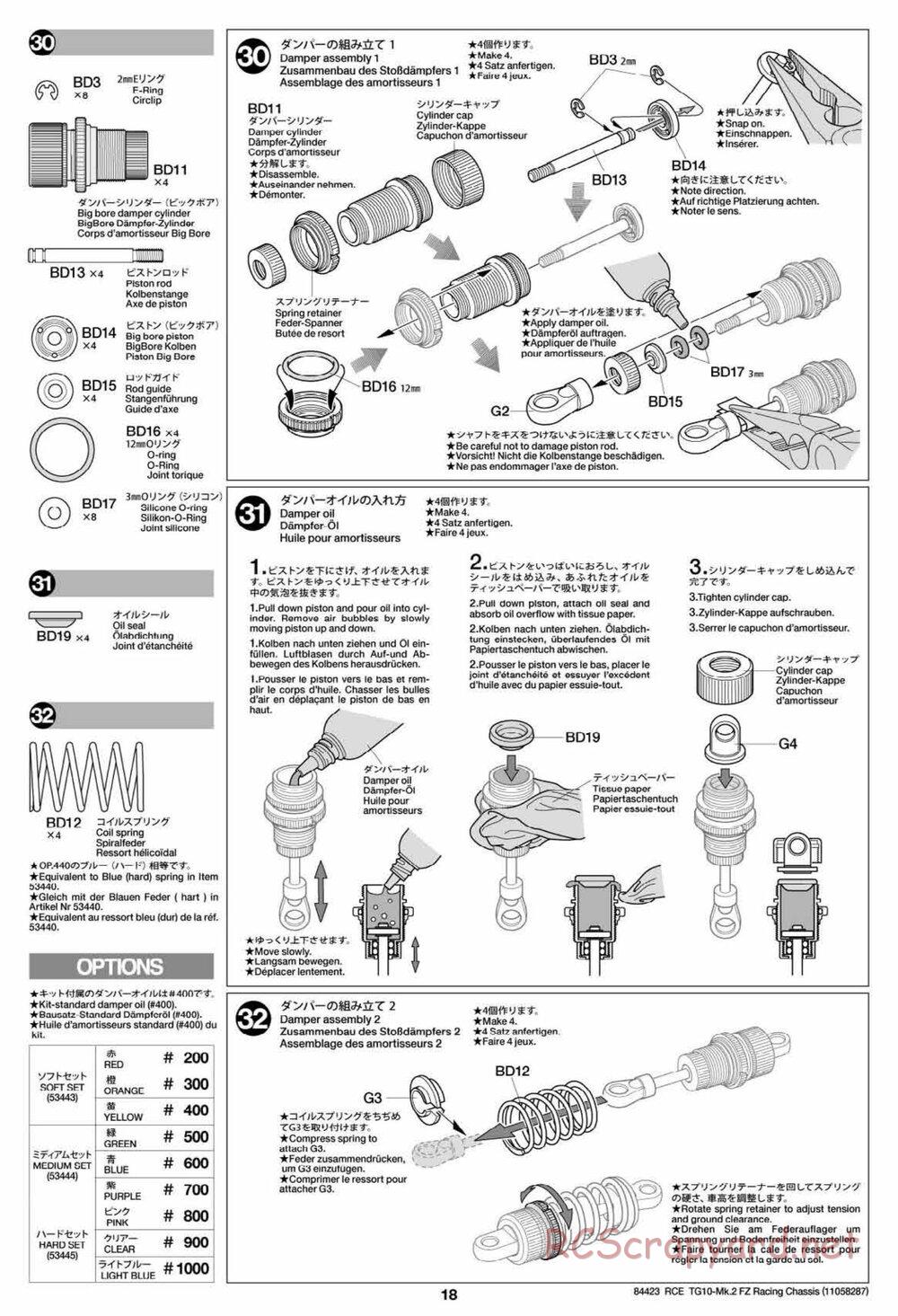 Tamiya - TG10 Mk.2 FZ Racing Chassis - Manual - Page 18