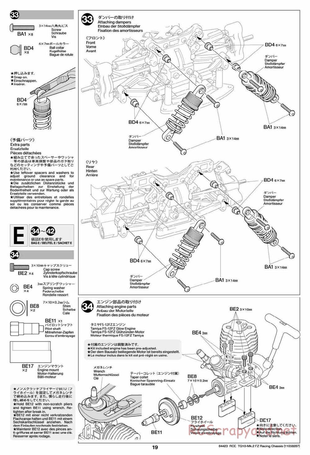 Tamiya - TG10 Mk.2 FZ Racing Chassis - Manual - Page 19