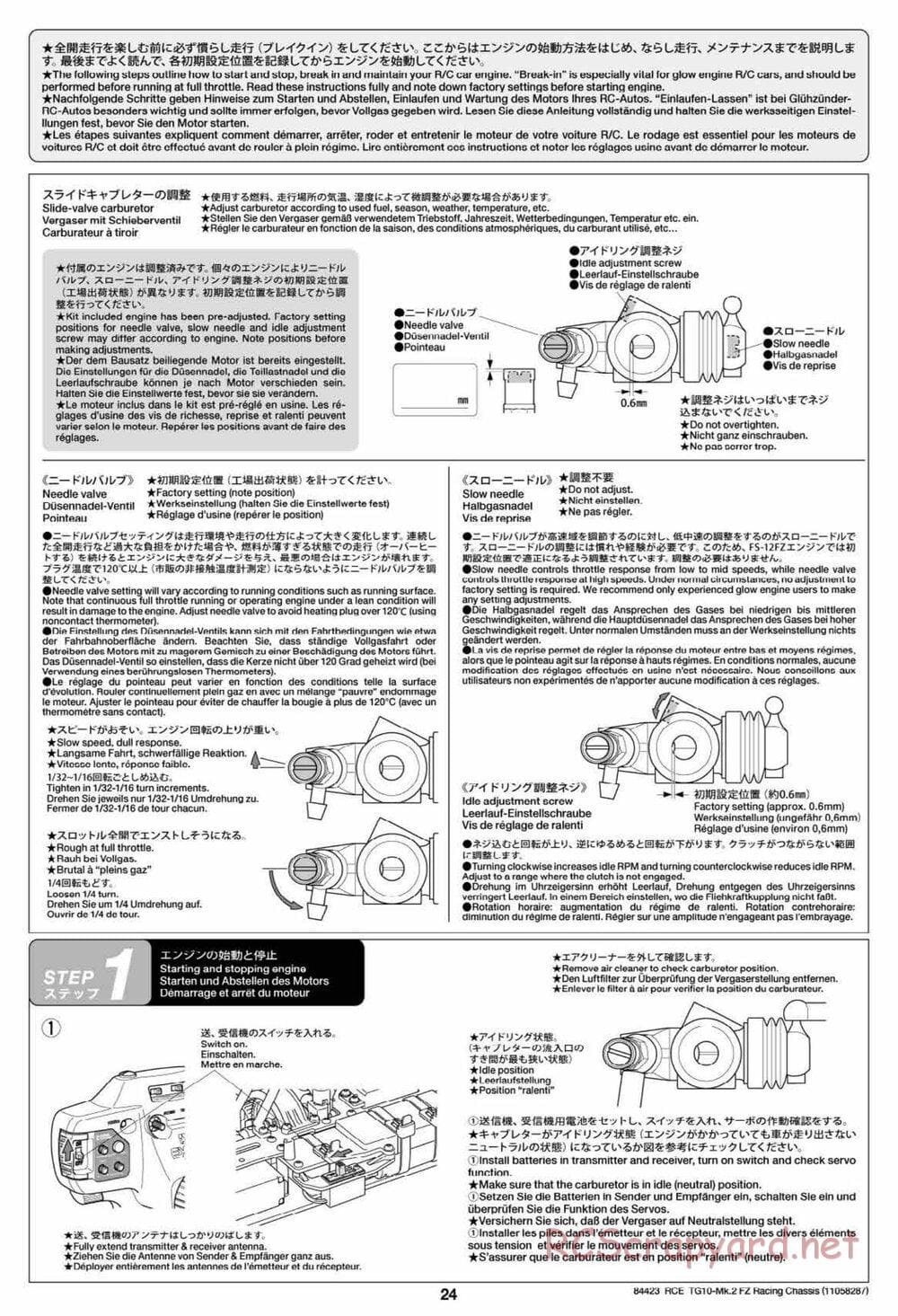 Tamiya - TG10 Mk.2 FZ Racing Chassis - Manual - Page 24