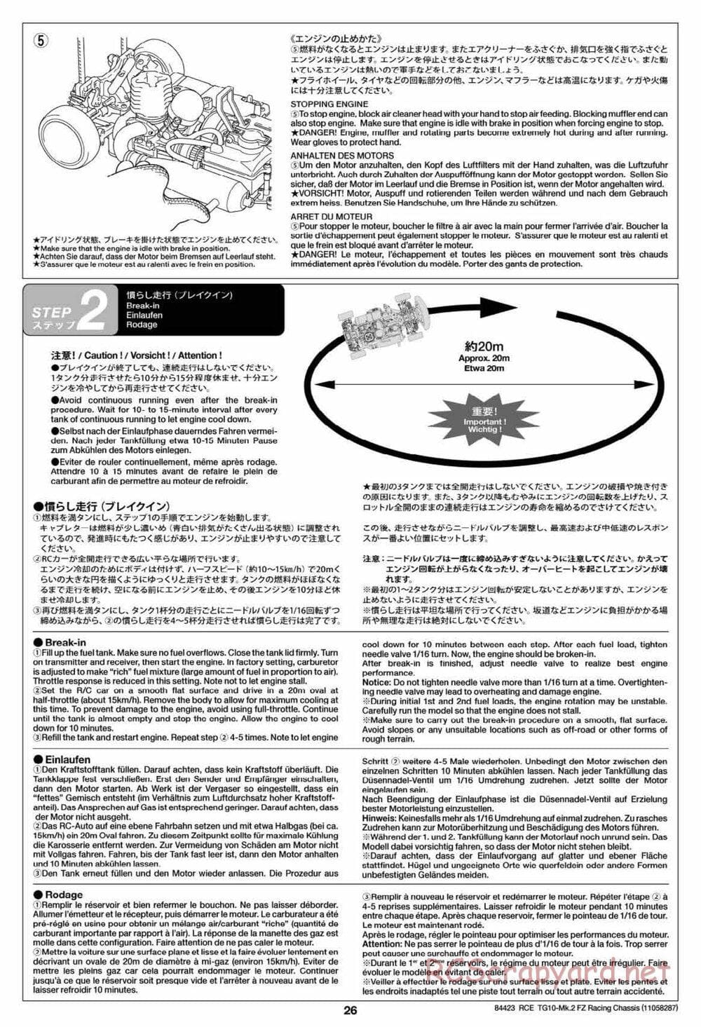 Tamiya - TG10 Mk.2 FZ Racing Chassis - Manual - Page 26