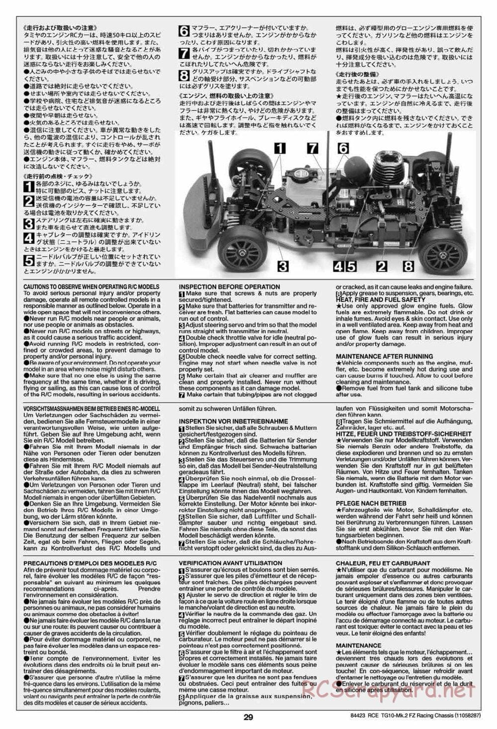 Tamiya - TG10 Mk.2 FZ Racing Chassis - Manual - Page 29