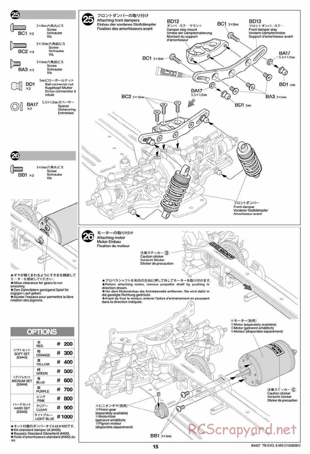Tamiya - TB Evo.6 MS Chassis - Manual - Page 15