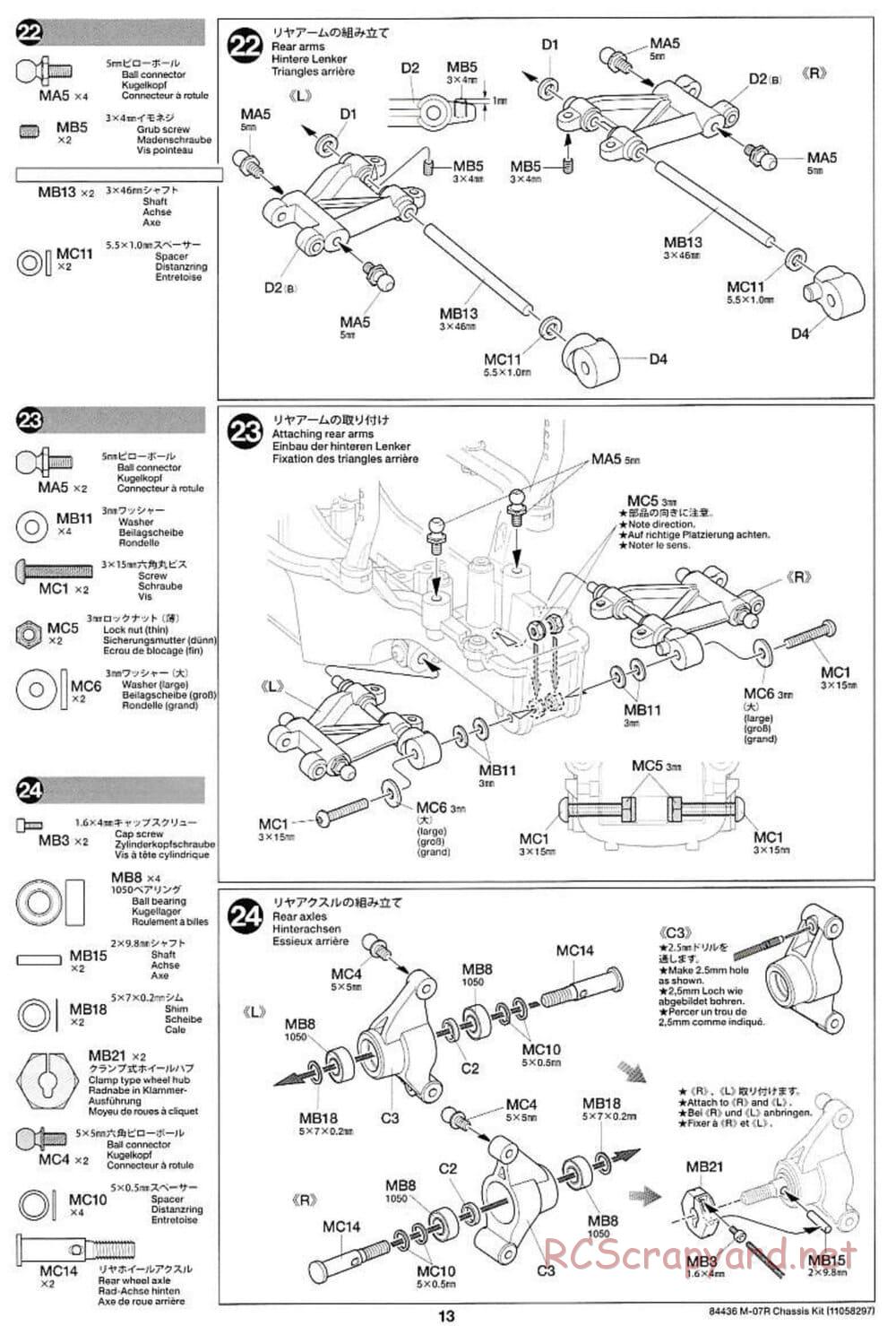 Tamiya - M-07R Chassis - Manual - Page 13