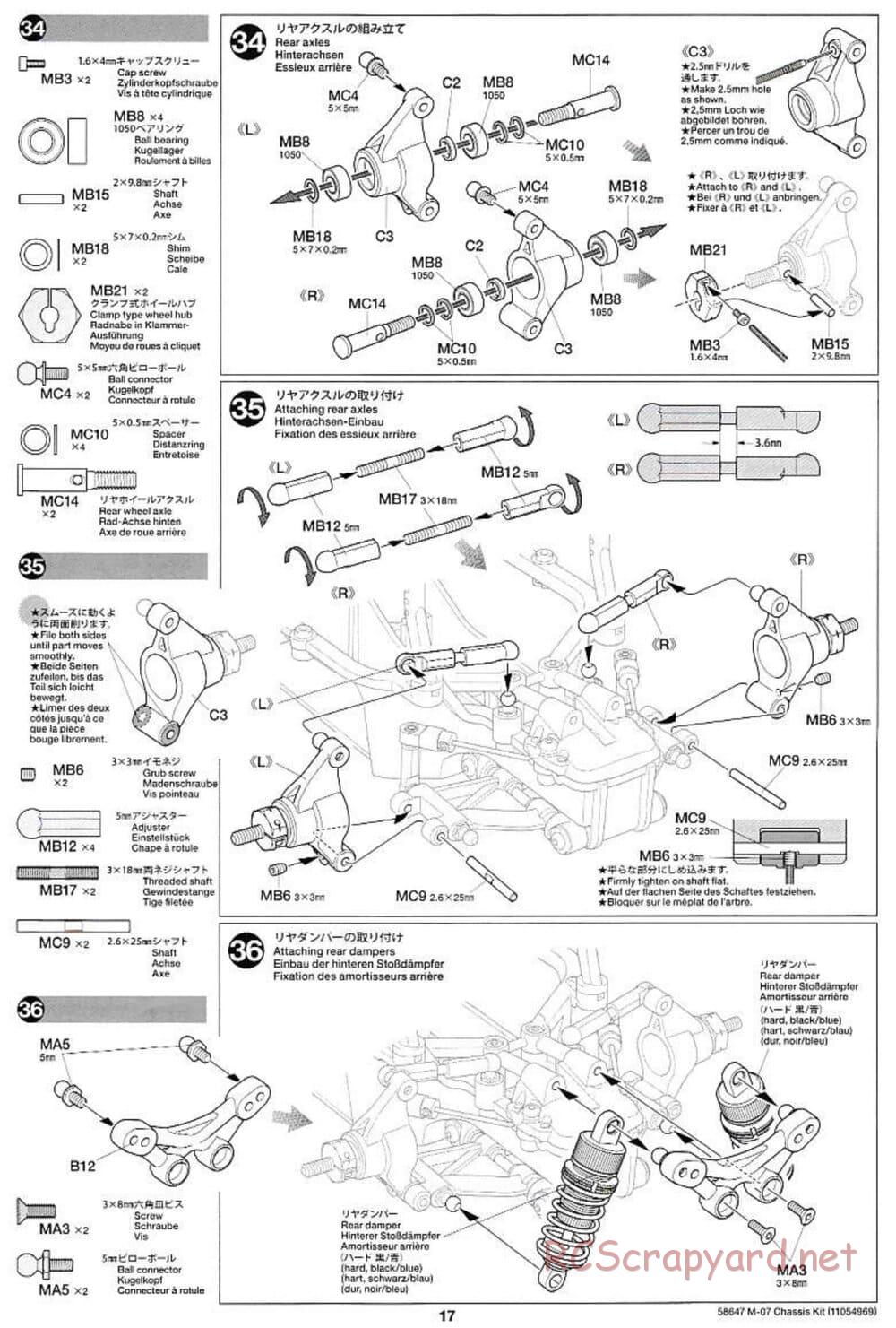 Tamiya - M-07R Chassis - Manual - Page 17