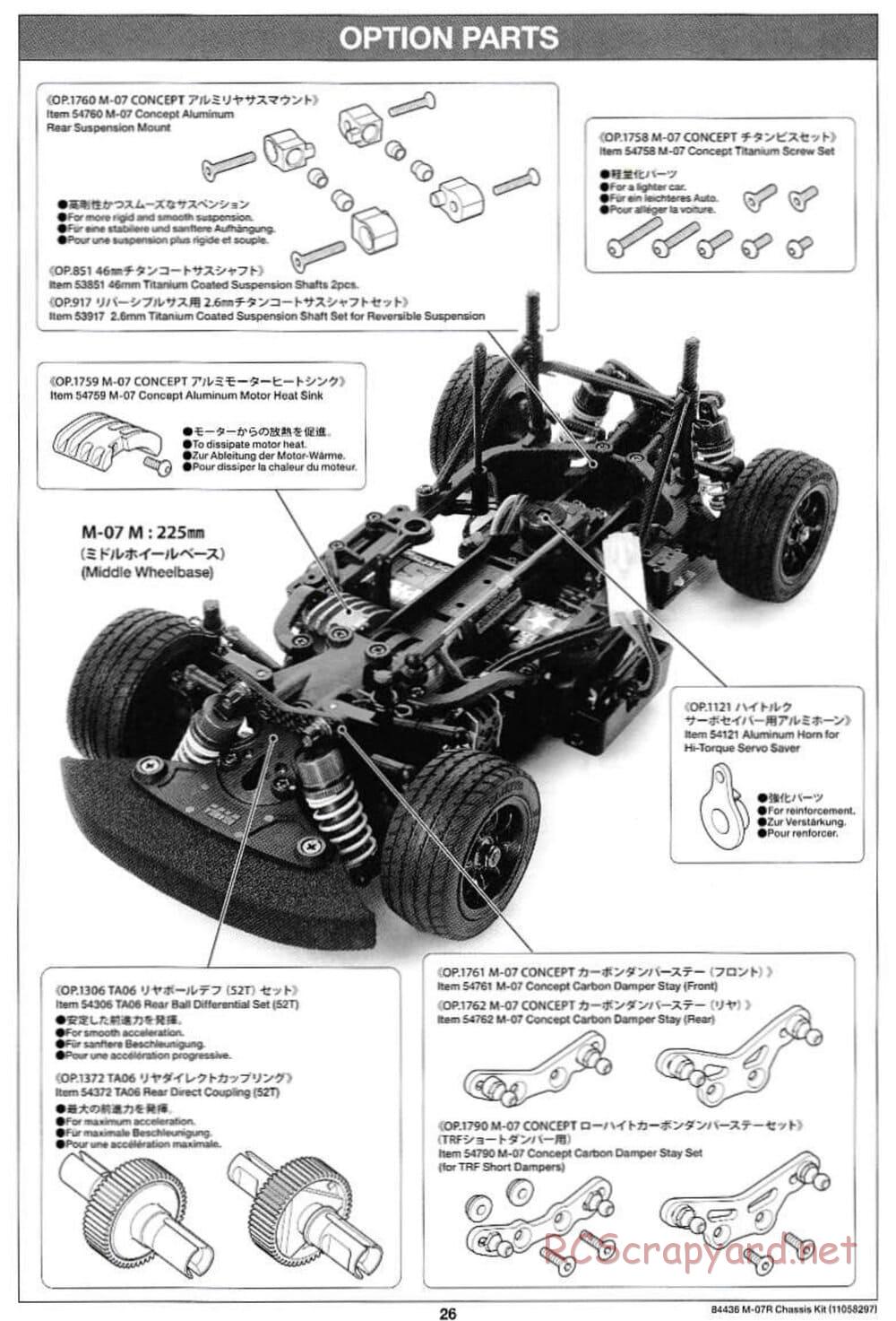 Tamiya - M-07R Chassis - Manual - Page 26