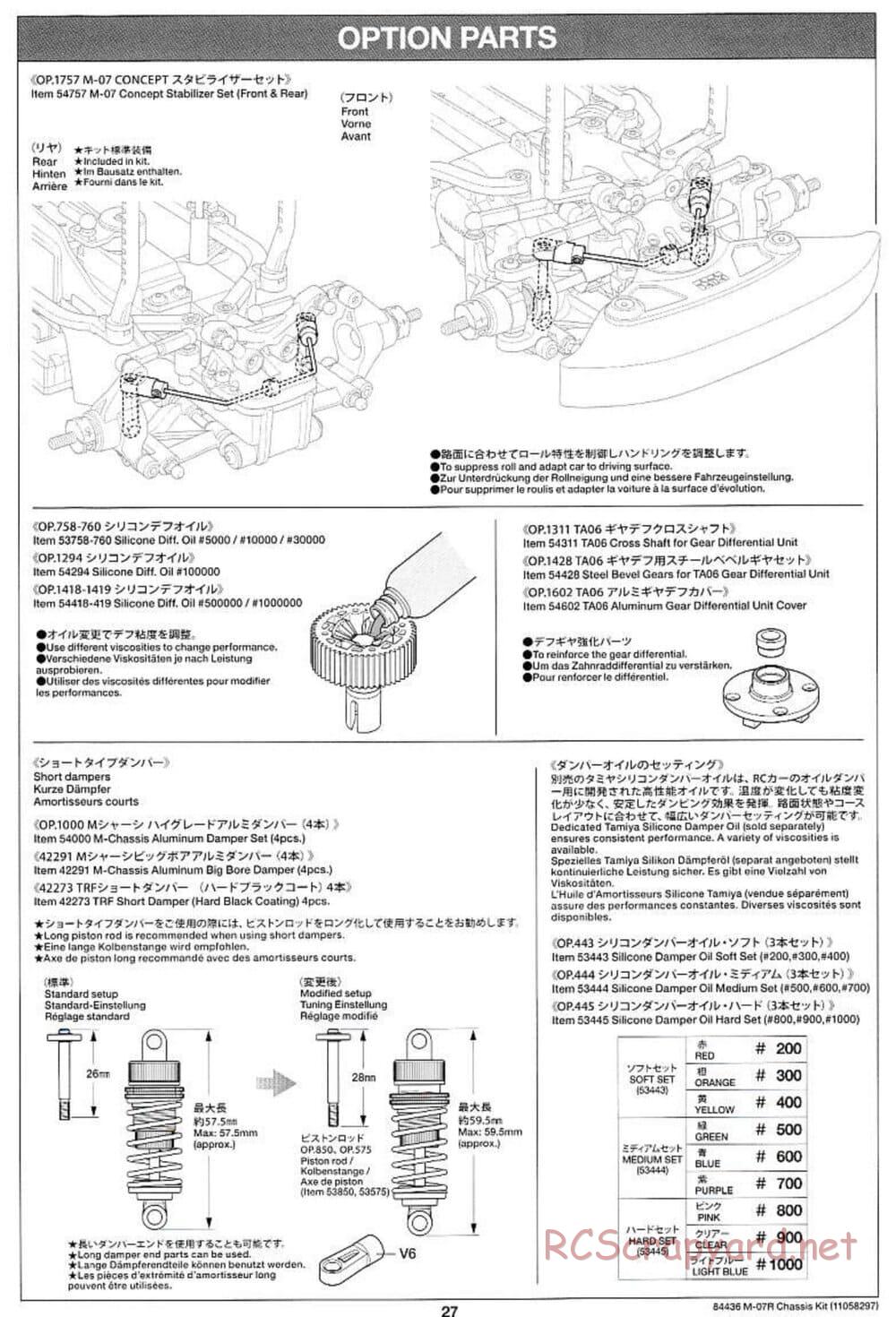 Tamiya - M-07R Chassis - Manual - Page 27