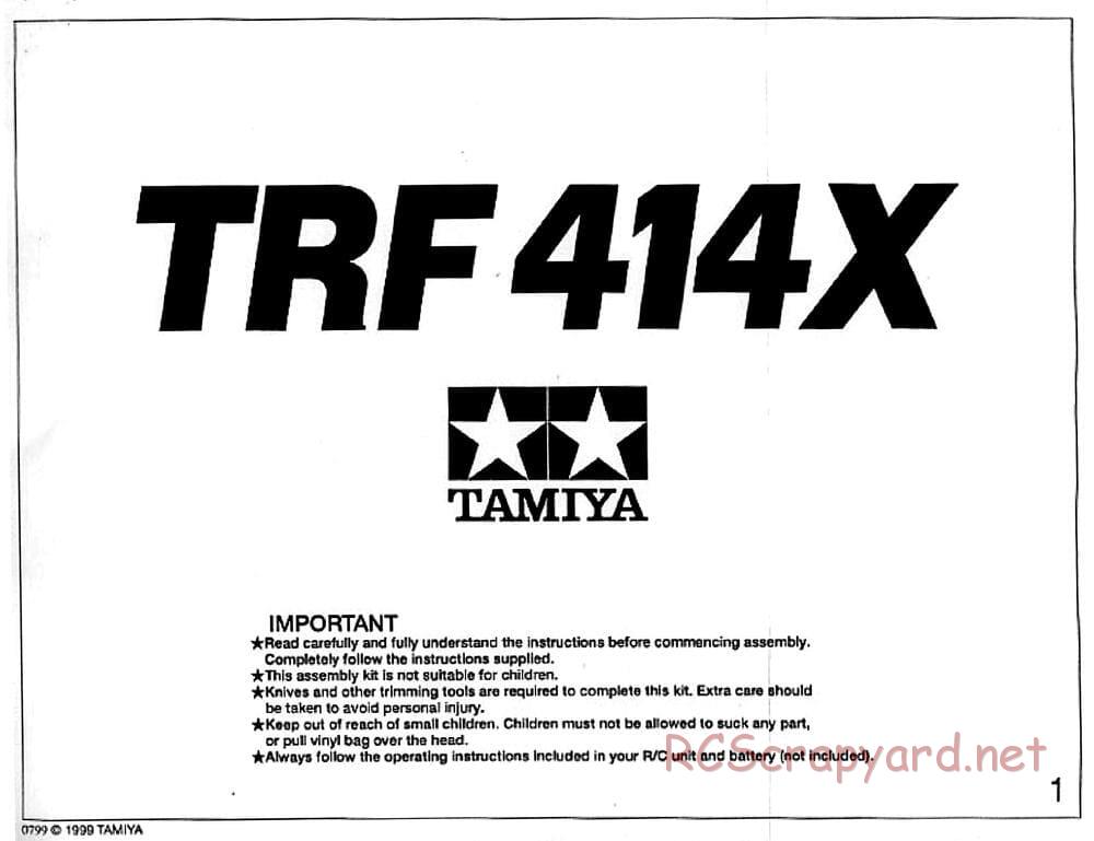 Tamiya - TRF414X Chassis - Manual - Page 1