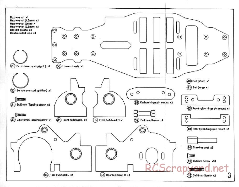 Tamiya - TRF414X Chassis - Manual - Page 3