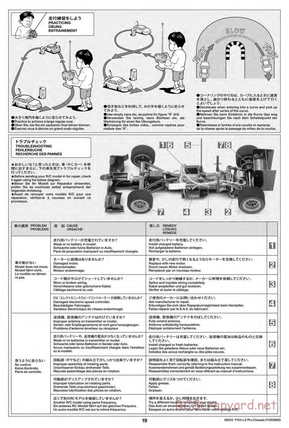 Tamiya - F104 Ver.II PRO Chassis - Manual - Page 19