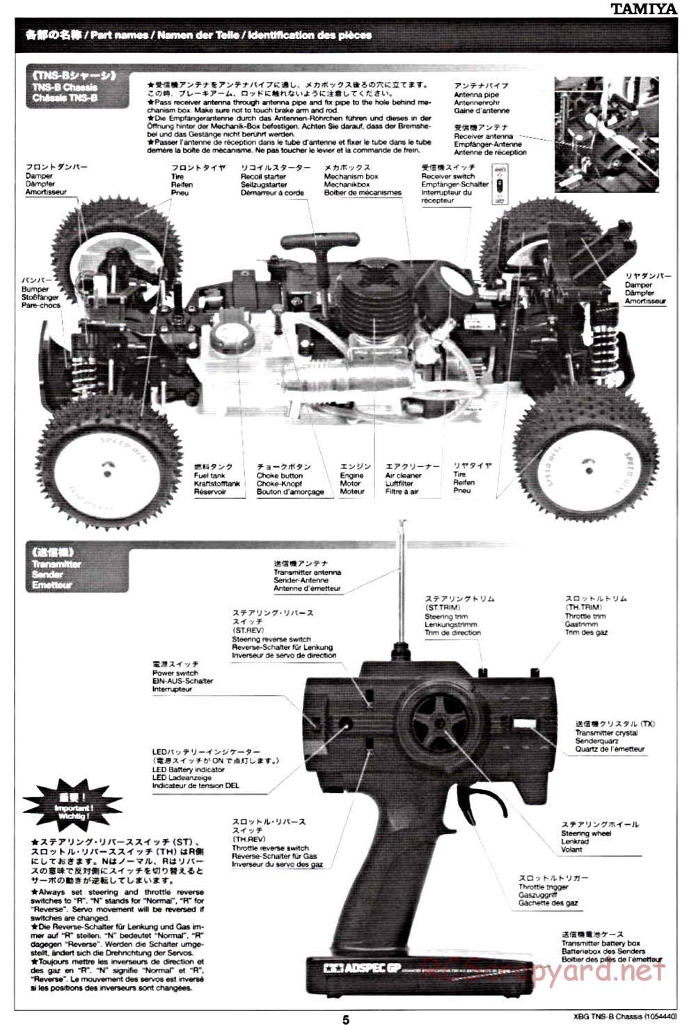 Tamiya - TNS-B Chassis - Manual - Page 5