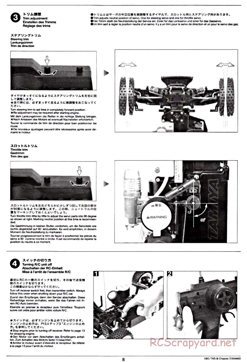 Tamiya - TNS-B Chassis - Manual - Page 8
