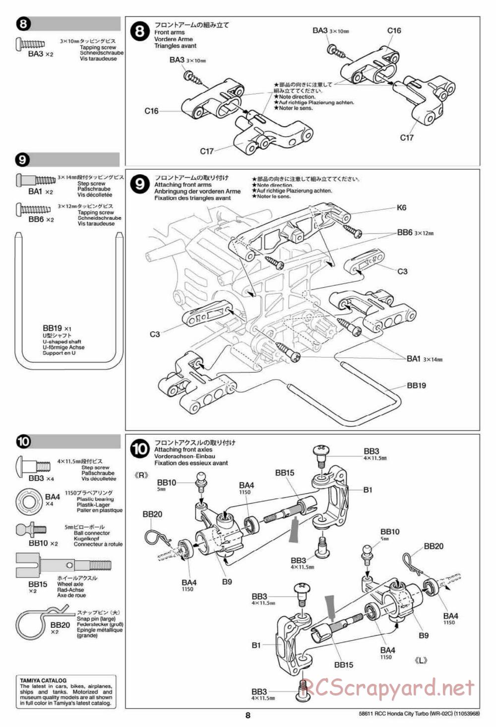 Tamiya - WR-02C Chassis - Manual - Page 8