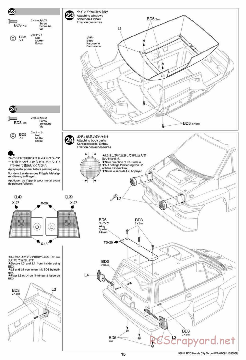 Tamiya - WR-02C Chassis - Manual - Page 15