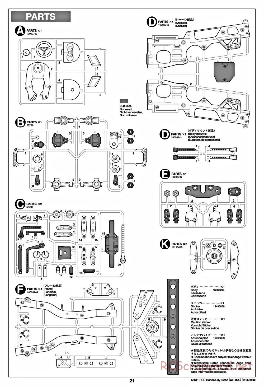 Tamiya - WR-02C Chassis - Manual - Page 21