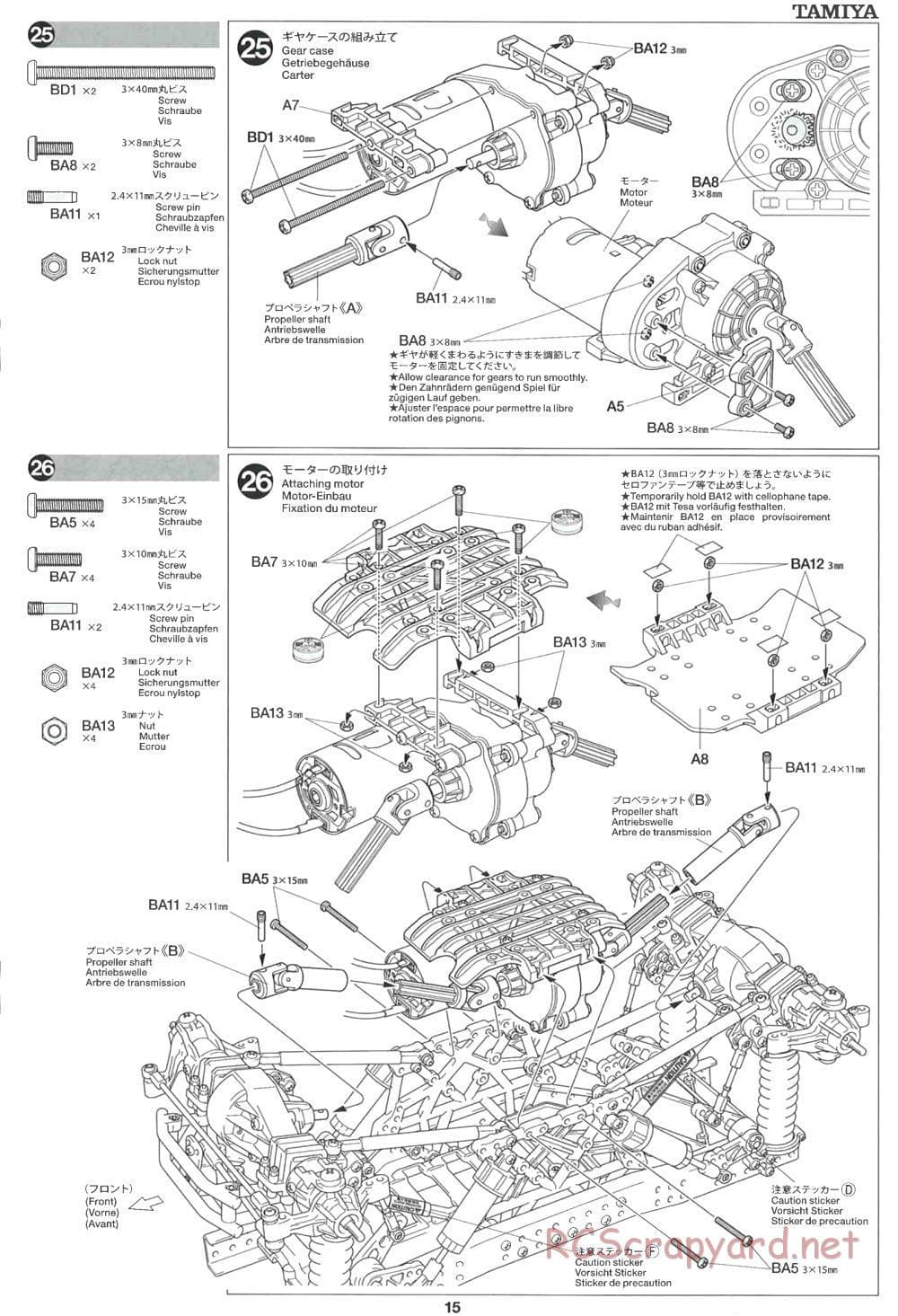 Tamiya - CR-01 Chassis - Manual - Page 15