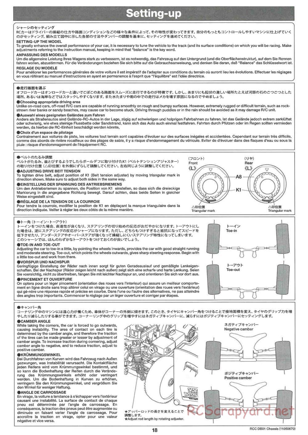 Tamiya - DB-01 Chassis - Manual - Page 18