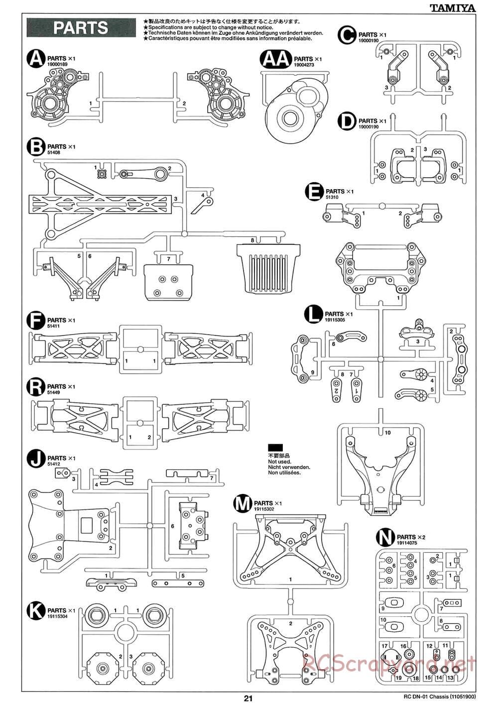 Tamiya - DN-01 Chassis - Manual - Page 21