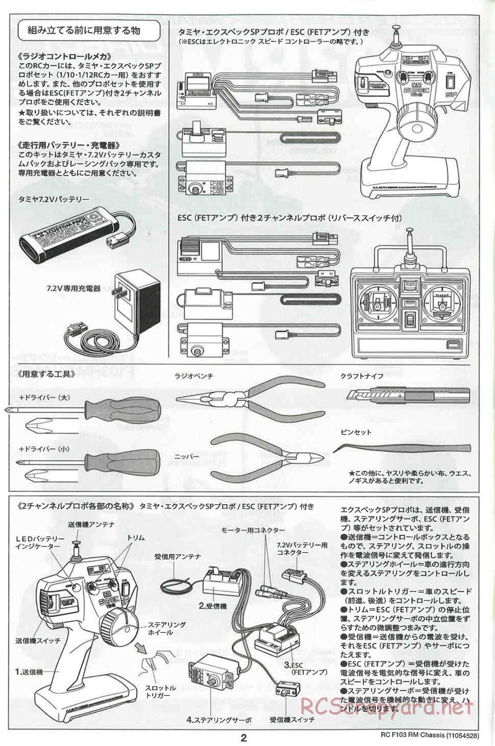 Tamiya - F103RM Chassis - Manual - Page 2