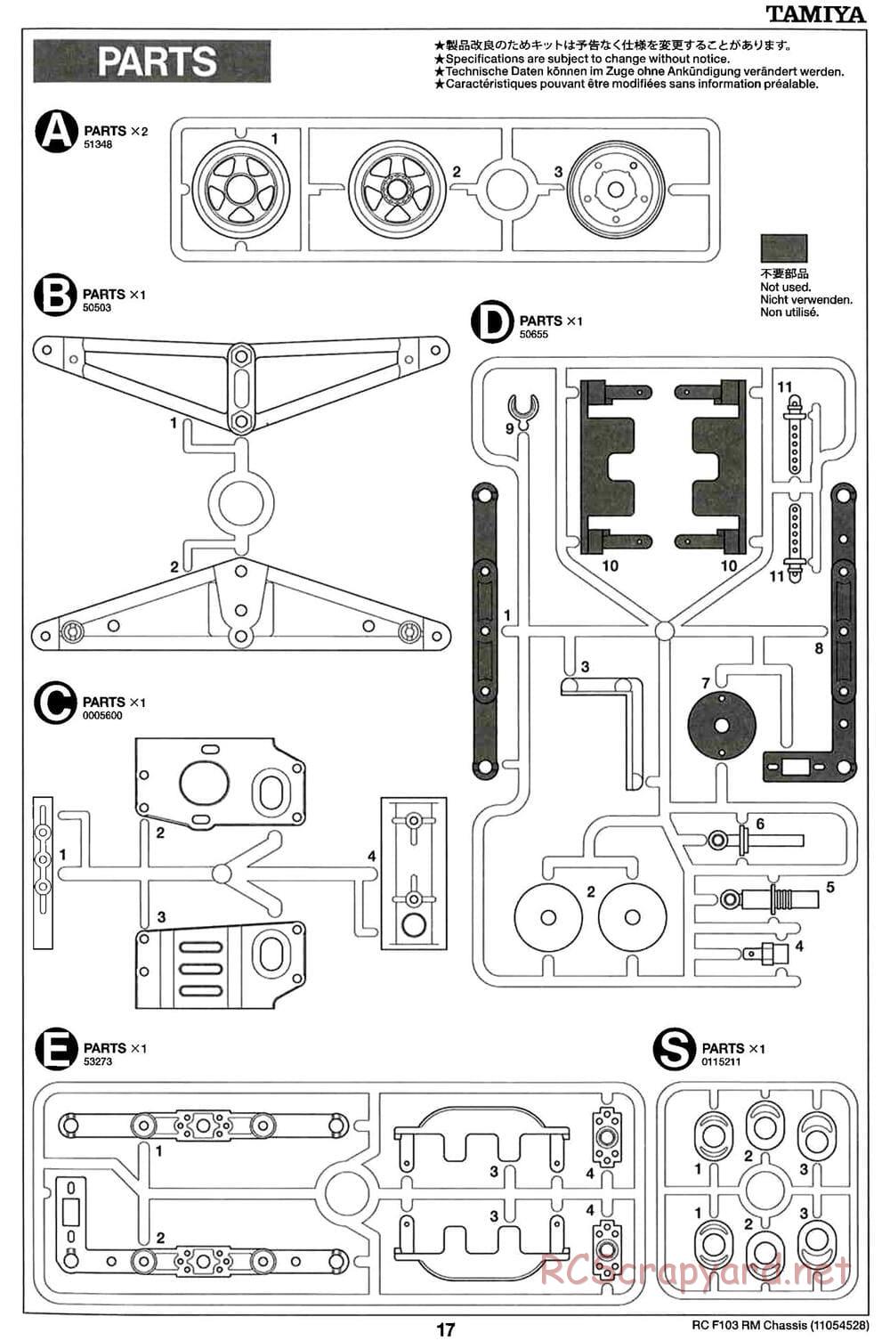 Tamiya - F103RM Chassis - Manual - Page 17