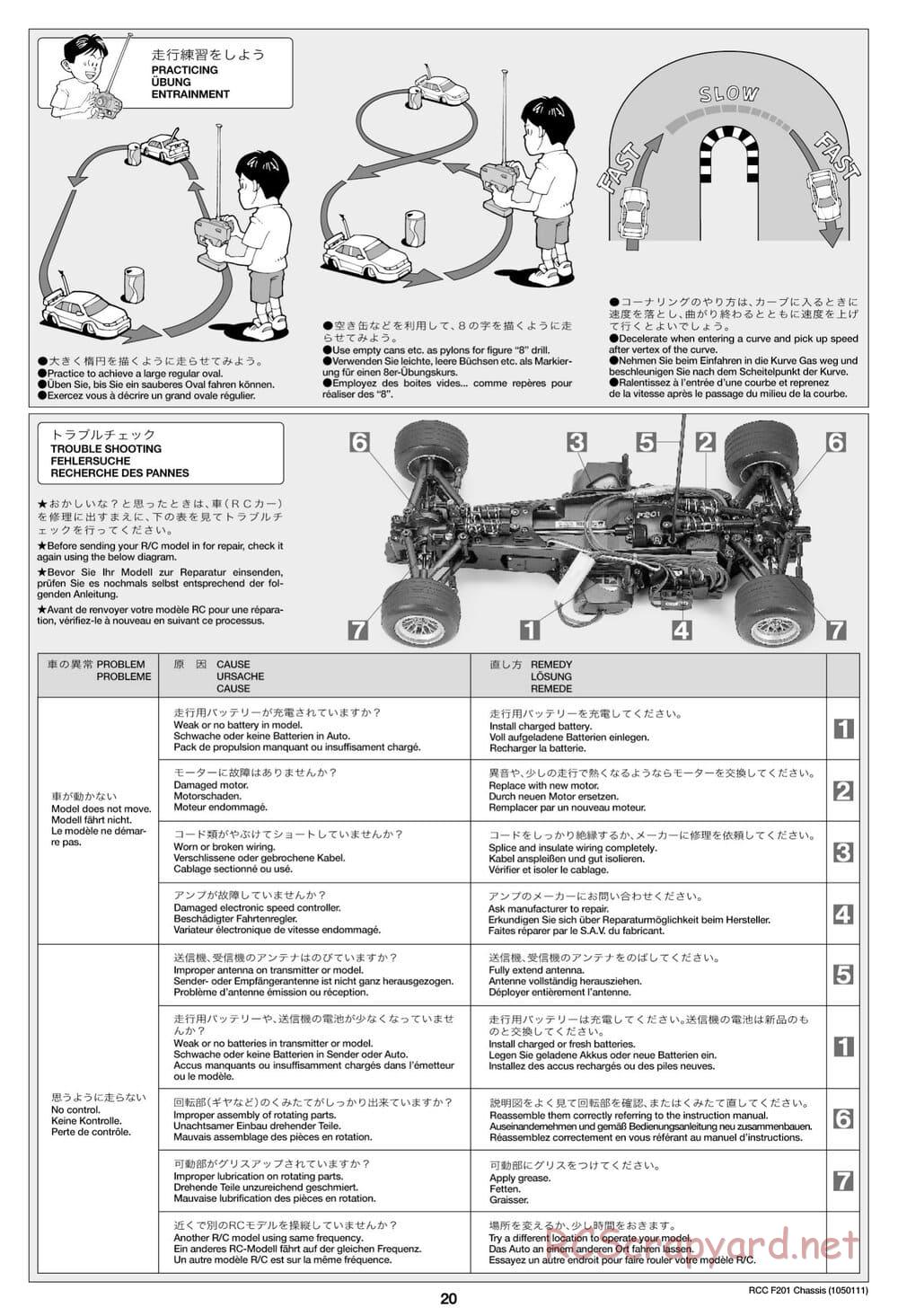 Tamiya - F201 Chassis - Manual - Page 20