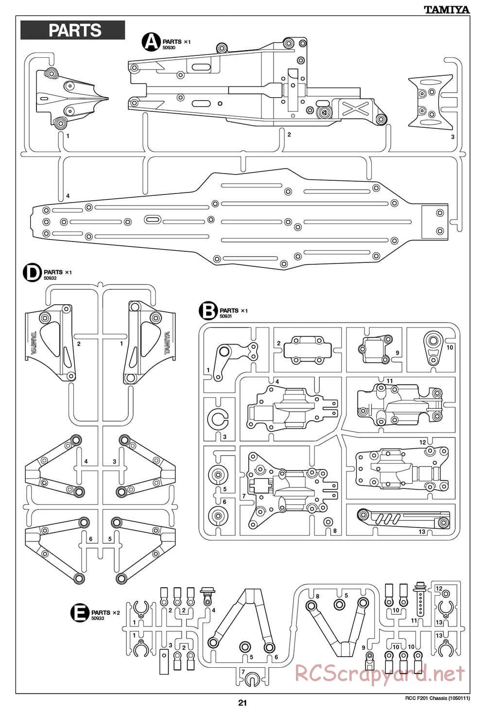 Tamiya - F201 Chassis - Manual - Page 21