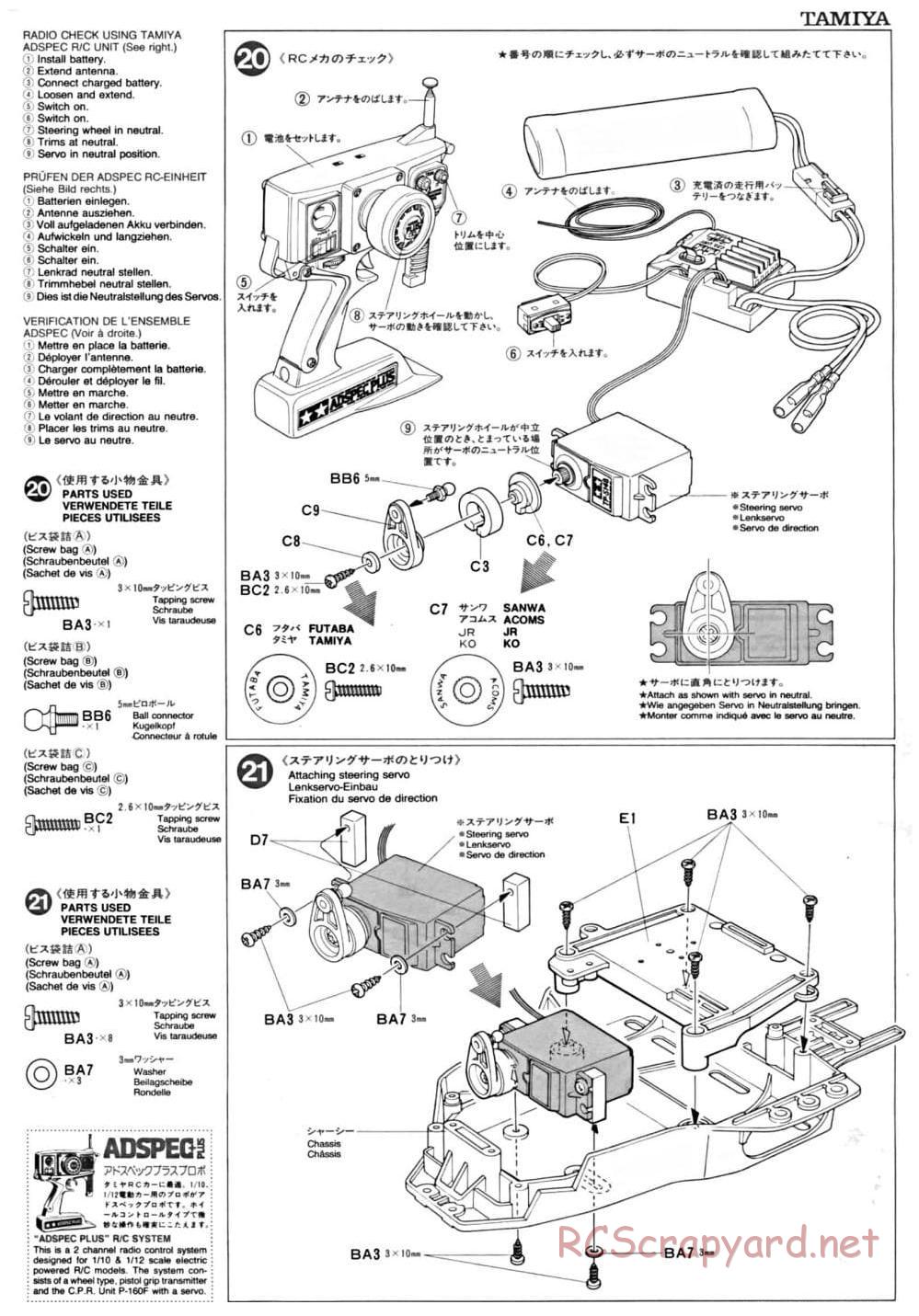 Tamiya - FF-01 Chassis - Manual - Page 11