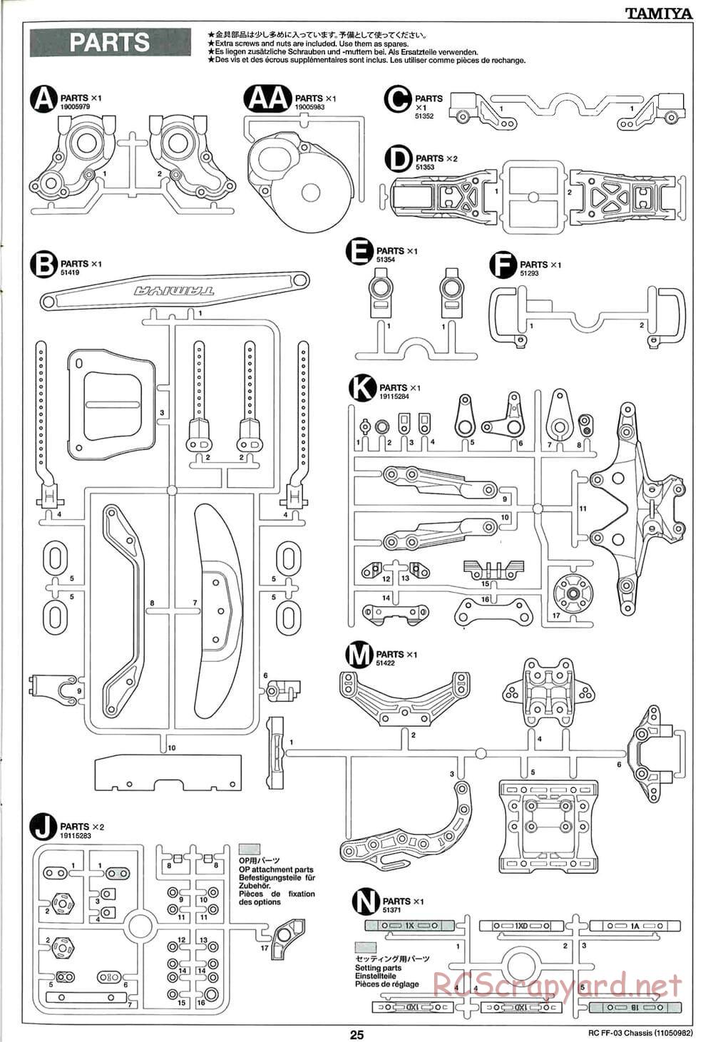 Tamiya - Castrol Honda Civic VTi - FF-03 Chassis - Manual - Page 25