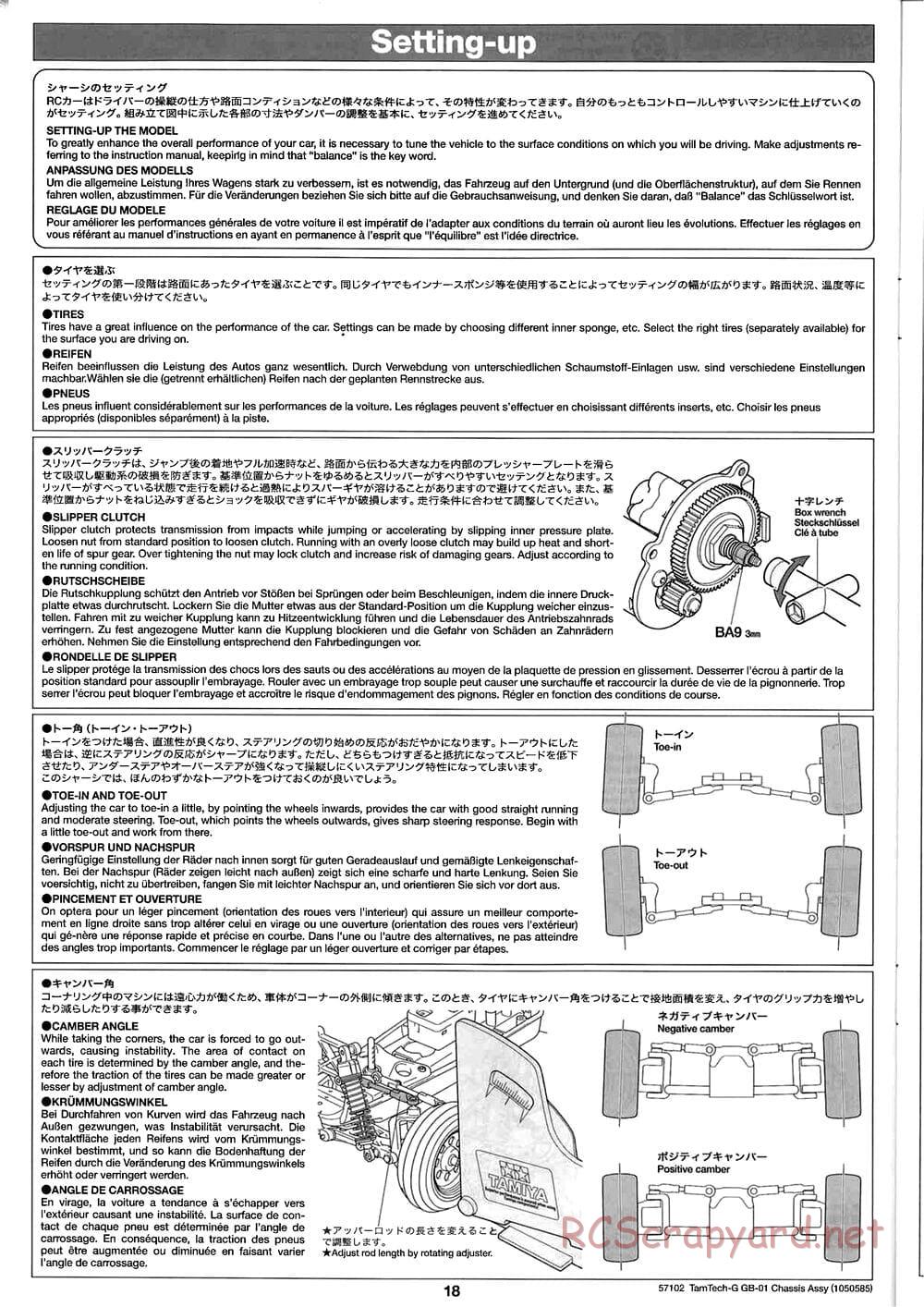 Tamiya - GB-01 Chassis - Manual - Page 18