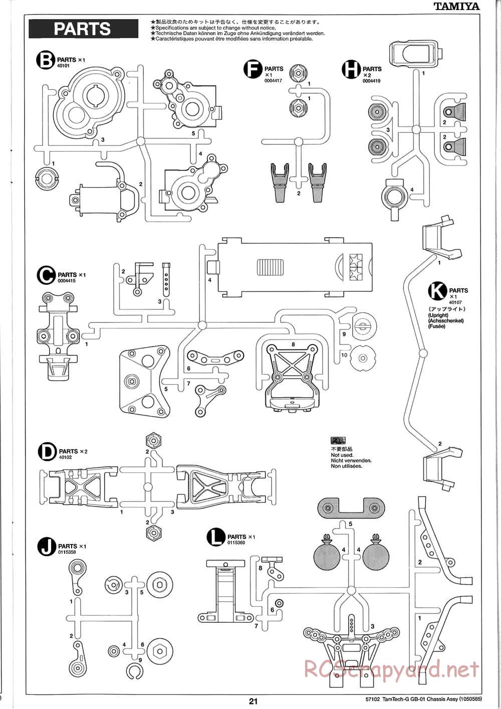 Tamiya - GB-01 Chassis - Manual - Page 21