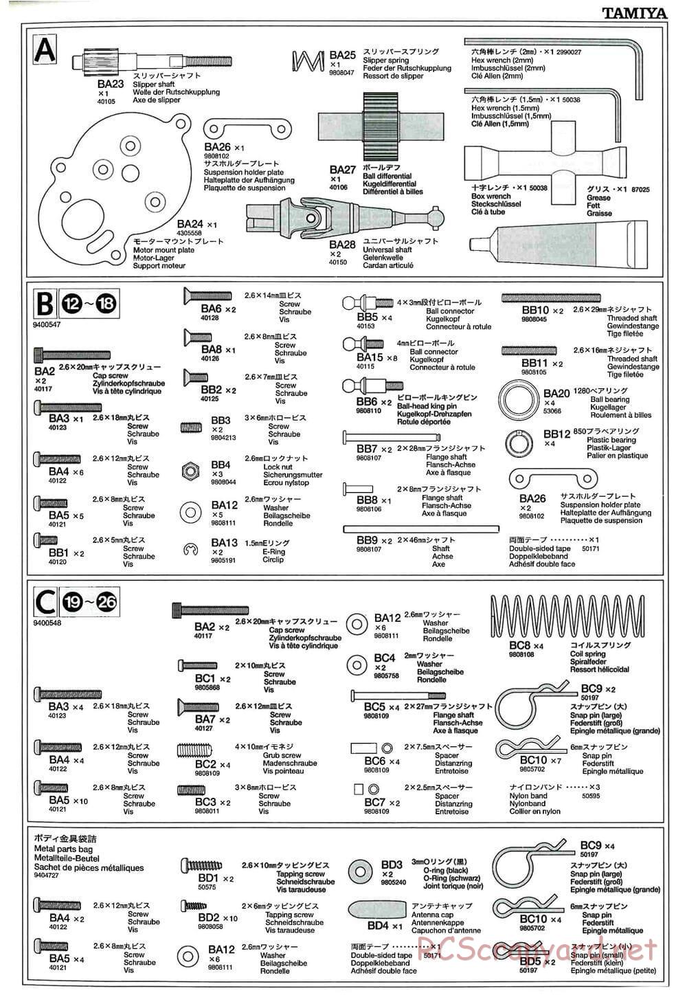Tamiya - GT-01 Chassis - Manual - Page 22