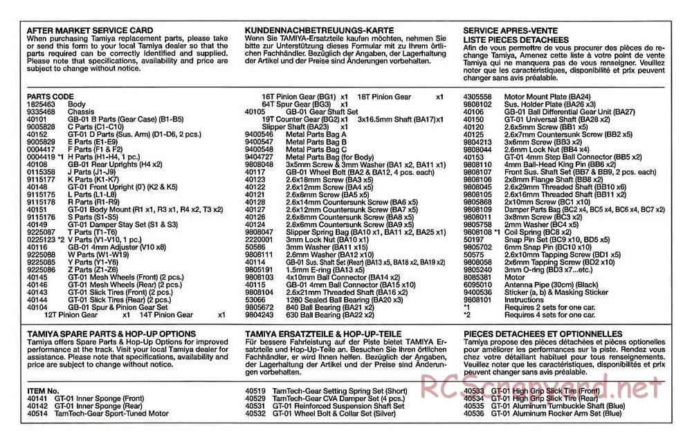 Tamiya - GT-01 Chassis - Manual - Page 23