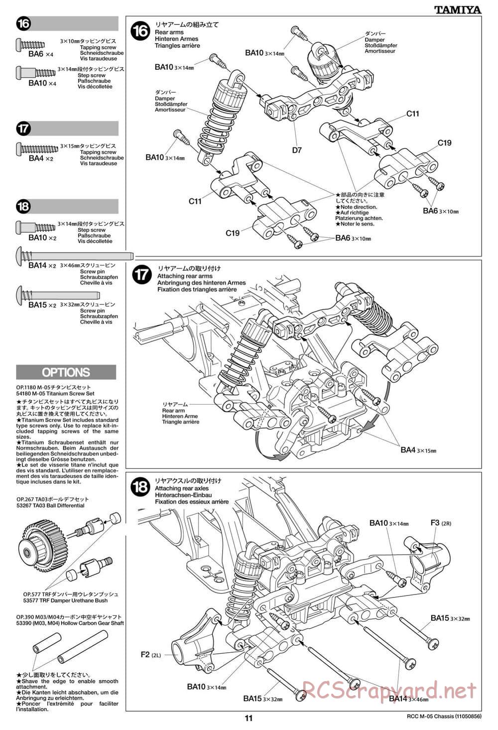 Tamiya - M-05 Chassis - Manual - Page 11
