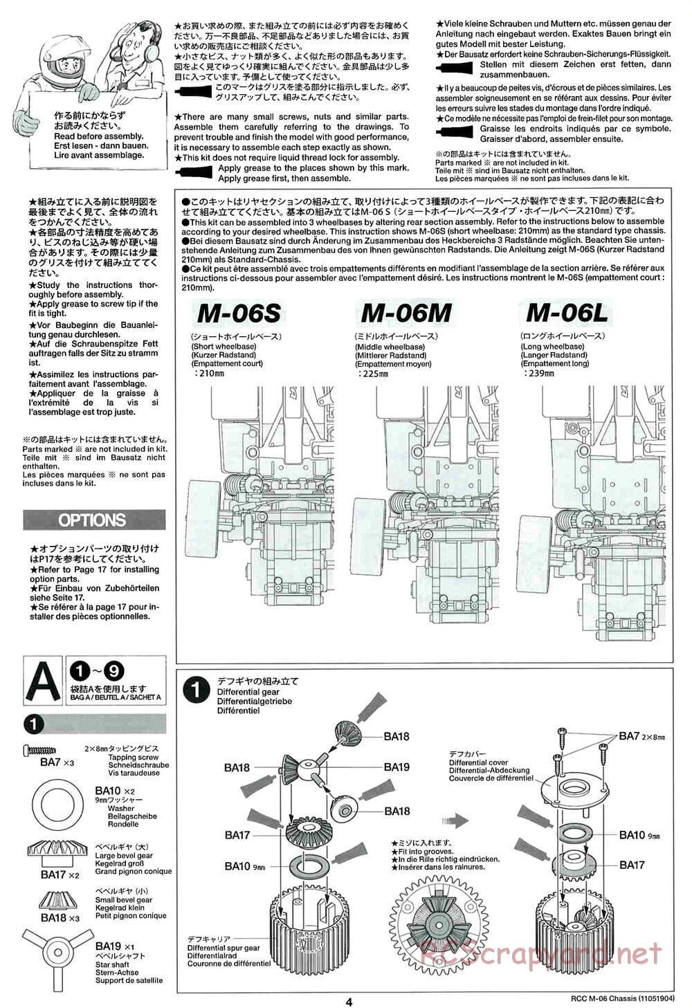 Tamiya - M-06 Chassis - Manual - Page 4